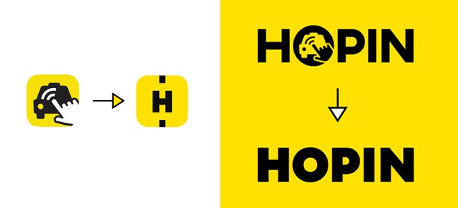 evolucao logotipo amarelo simbolo hopin